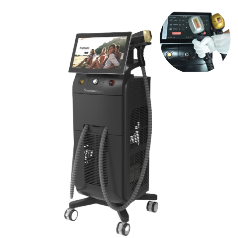 LFS808A 3 Mix Dalga Ice Pro Titanium İki Başlıklı Diode Lazer Cihazı