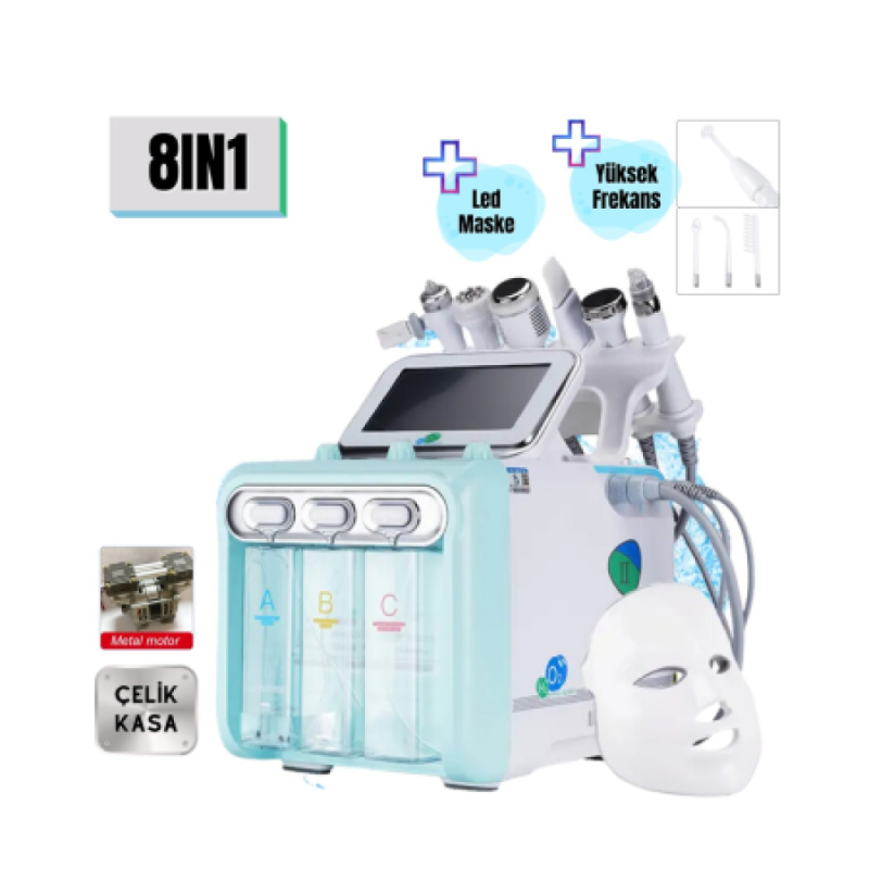 W05 Portatif Hydra Face 8 + 1 Cilt Bakım Cihazı