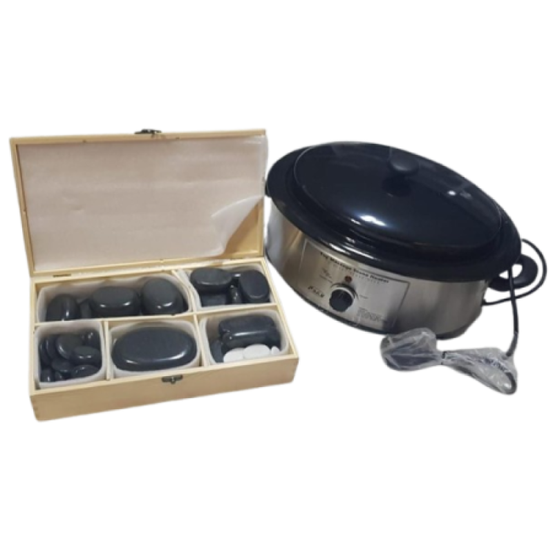 Taş Masaj Seti Ve Isıtıcı Cihazı (60 Taş Seti + Çakra Isıtıcı)